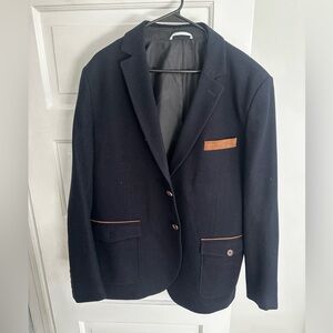 Vicomte A, men’s jacket, navy and brown, size XXL